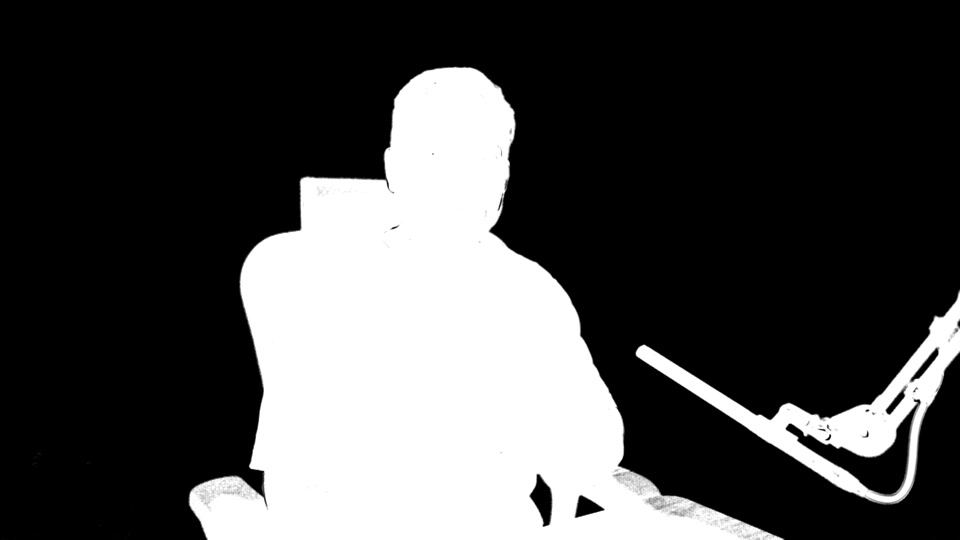 Matte view showing the key in black and white